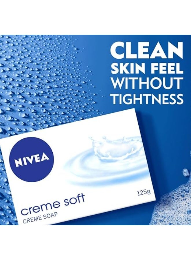 NIVEA Soap, Creme Soft, For Hands And Body, 125g pack of 4 - Image 2